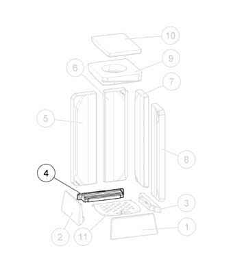SLIM 2.0 Türanschlag links Keramott unten