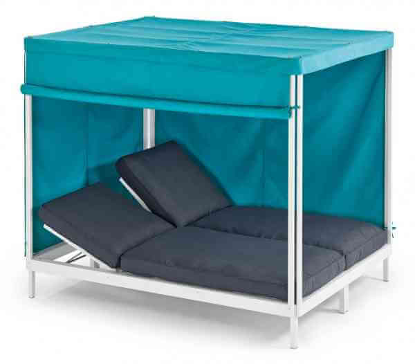 MINU Daybed Aluminium / Polster / Wände / Dach Acryltuch