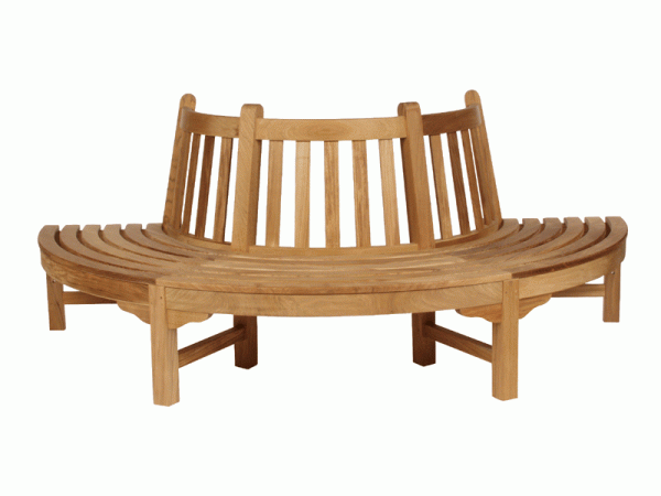 GLENHAM runde Baumbank Ø 230 cm Radius (Hälfte)