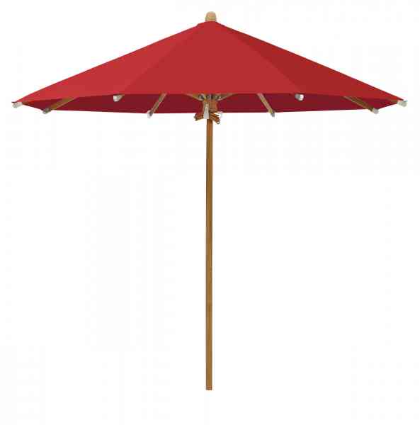 TEAKWOOD Sonnenschirm 350 cm rund, inklusive Schutzhülle