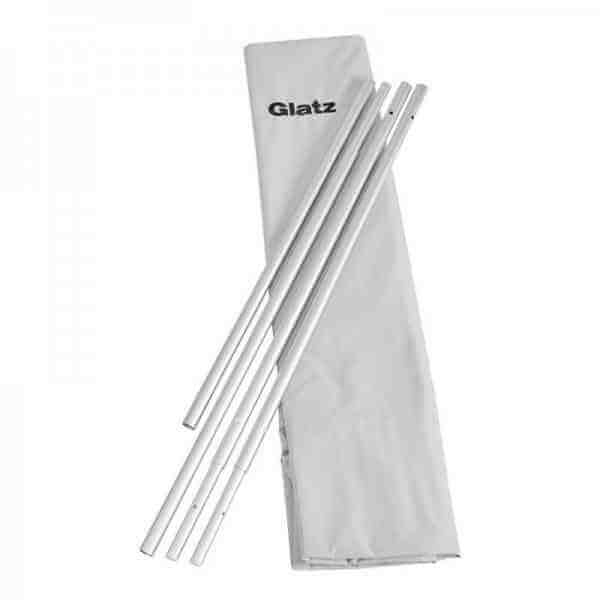 AURA 3,5 x 3,5m Schutzhülle RS mit Stab und Reißverschluss, 100% Polyester