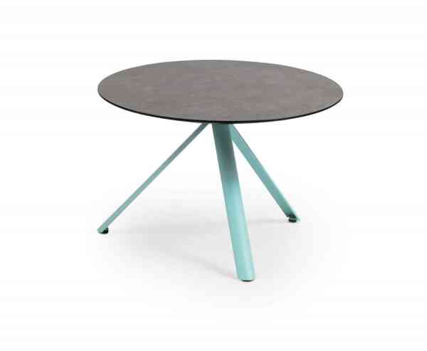 TRIO Beistelltisch, Edelstahl / Tischplatte HPL oder Teak