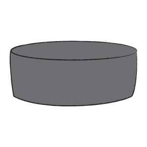 Schutzhülle Woodcover Grau für Sitzgruppe 250 x 210 oval, 90 cm hoch