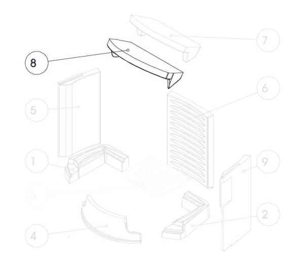 TORSO Keramott Zugplatte vorne (Ziffer 8)