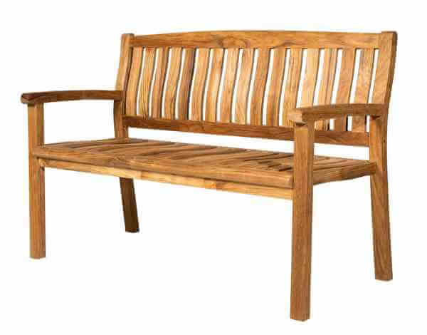 Bali 2-Sitzer Bank 130 cm aus Teakholz recycled