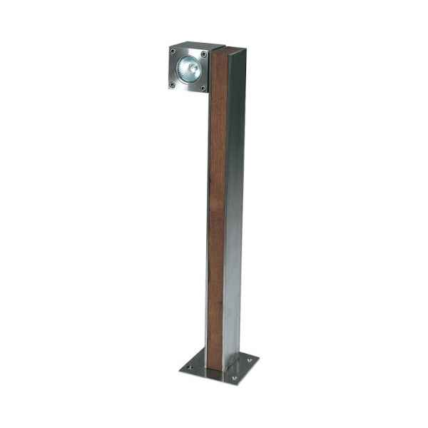 Q-BIC Stehleuchte 60 cm, 1 Spot Teak / Edelstahl