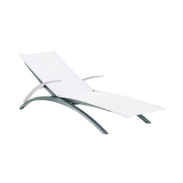 O-ZON Sonnenliege 205 x 74,5 x 27 cm Edelstahlgestell oder Aluminiumgestell mit Batyline-Bespannung