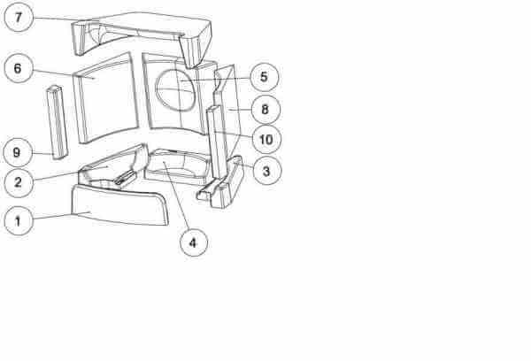 KYLIE XTRA Keramott Rückwandstein hinten (Ziffer 5)