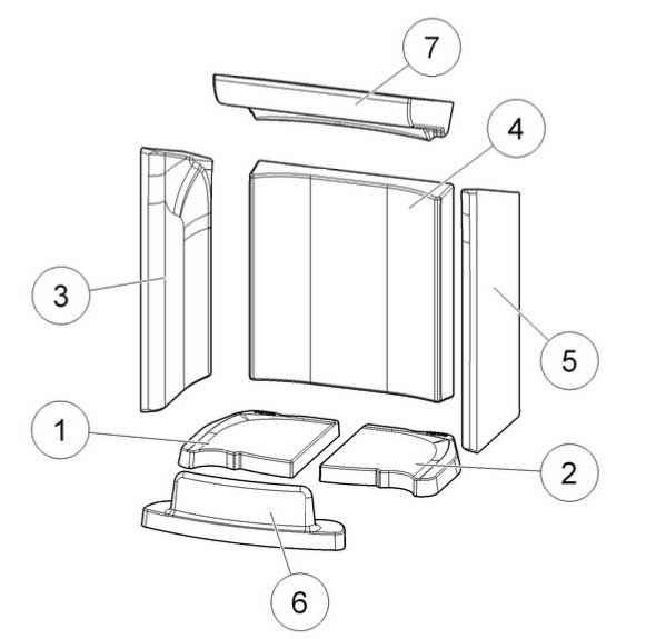 CHESTER COMPACT Keramott Feuerraumauskleidung komplett (Ziffer 1-7)