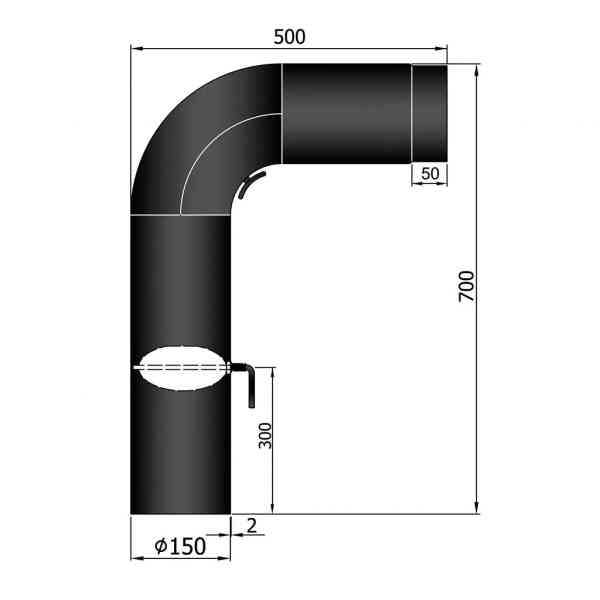 Kaminofen Aktionszubehör Rauchrohrset:Ø 150mm