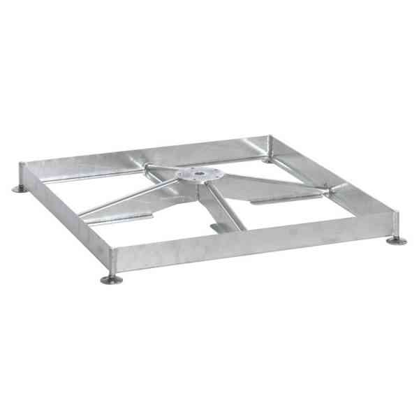 Sockel M4 120 kg, Stahl feuerverzinkt, ohne Platten, ohne Standrohr