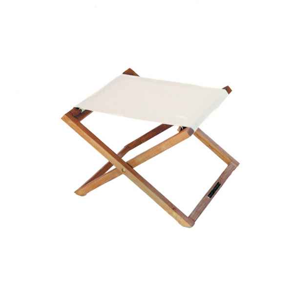 BEACHER Hocker 50 x 53 x 32 cm Teakgestell mit Acrylstoff oder Batyline Bespannung
