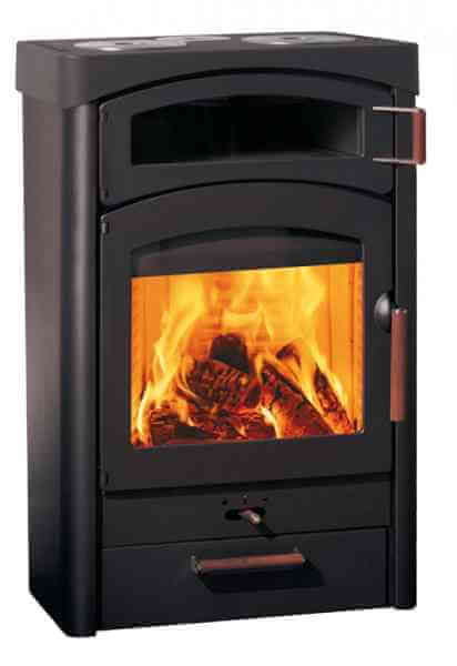 PALLAS BACK Kaminofen 9 kW mit Backfach und Kochplatten