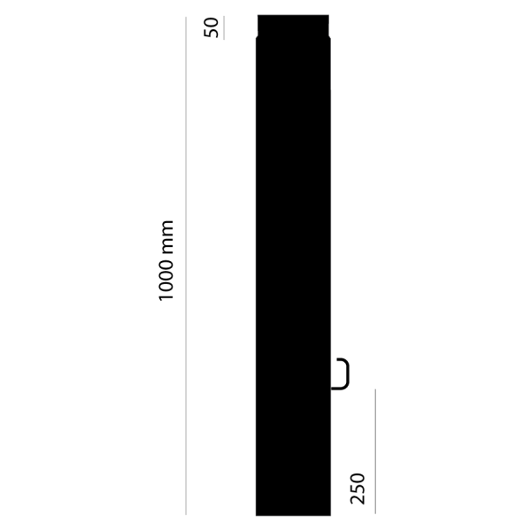 Rauchrohr 1000 mm mit Drosselklappe