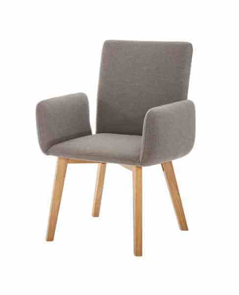 Arona Sessel 66 x 63 x 91 cm Teakgestell mit Polsterung aus Tuvatextil Grau
