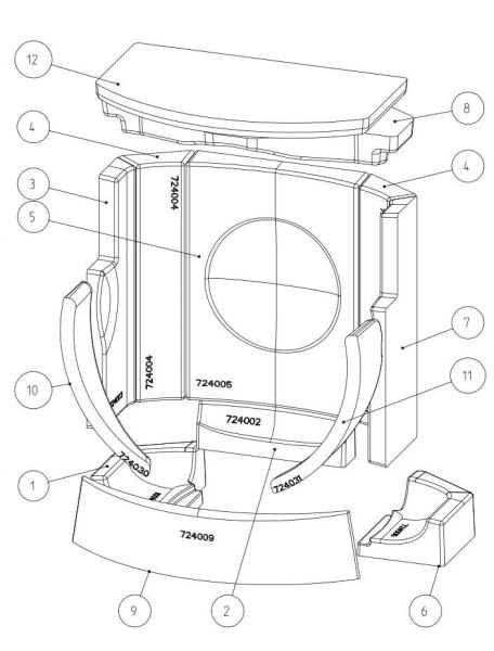 CLOU XTRA / CLOU XTRA BACK Keramott Feuerraum komplett