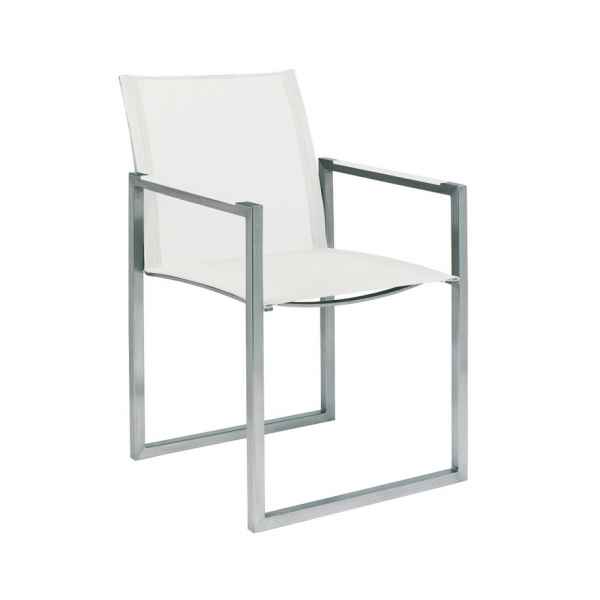 NINIX Sessel 52 x 59 x 87 cm Edelstahlgestell mit Batyline Bespannung