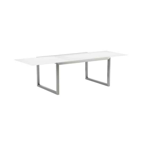 NINIX Ausziehtisch 150 / 270 x 100 x 75 cm Edelstahlgestell mit Tischplatte Keramik
