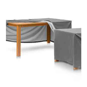 Schutzhülle Woodcover Grau für Tisch 160 x 90 cm, 70 cm hoch