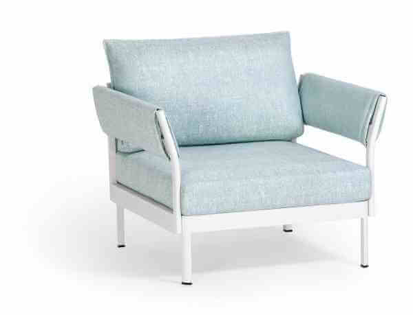 MINU Loungesessel Aluminium / Polster Acryltuch