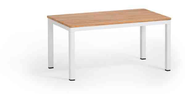 MINU Beistelltisch 77x50x42cm Aluminium / HPL / Teak