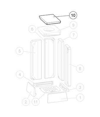 SLIM 2.0 Türanschlag links Keramott Umlenkplatte